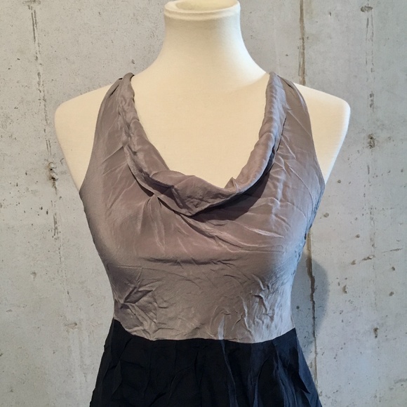 SILK Block Color Zip Back Mini Dress Size Small - Picture 2 of 8